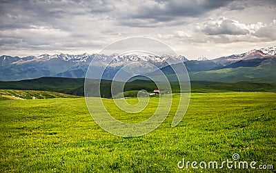 Summer mountain scenery in Kazakhstan Stock Photo