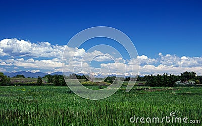 Summer Mountains at Cherry Creek State Park Stock Photo