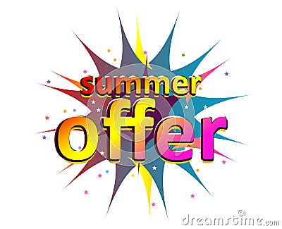 Summer offer sign Stock Photo