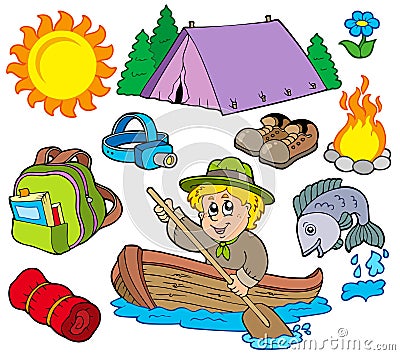 Summer outdoor collection Vector Illustration