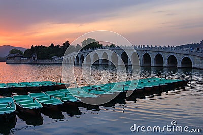 Summer Palace is sunset Stock Photo