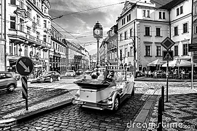 Summer panorama of Prague Editorial Stock Photo