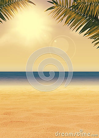 Summer paradise background Stock Photo