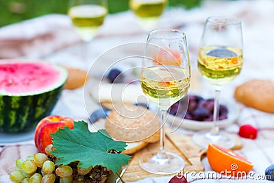 Summer Picnic . Food and drink concept. Stock Photo