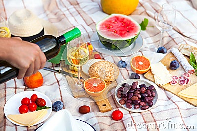 Summer Picnic . Food and drink concept. Stock Photo