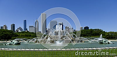 Buckingham Fountain Regular Spray Editorial Stock Photo