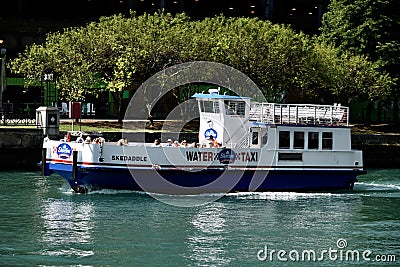 Water Taxi Heading East Editorial Stock Photo