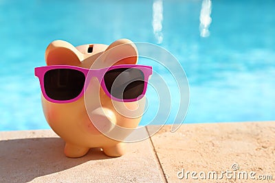 Summer piggy bank Stock Photo