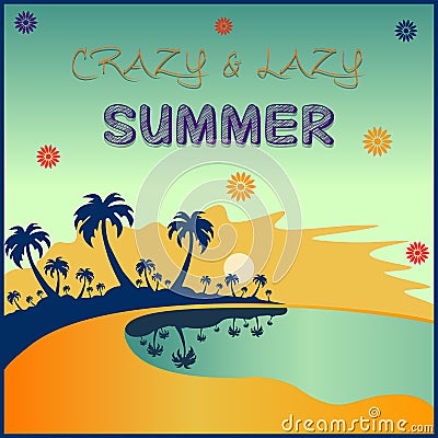 Summer poster Vector Illustration