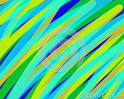 Abstract background green yellow blue diagonal lines Stock Photo