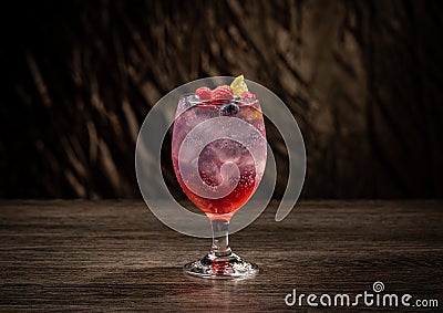 Summer raspberry beverage Stock Photo