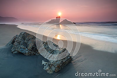 Summer reddish sunset in the Sablon Stock Photo