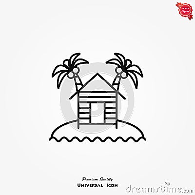 Resort icon vector Vector Illustration