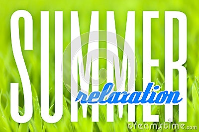 Summer Relaxation Background Stock Photo