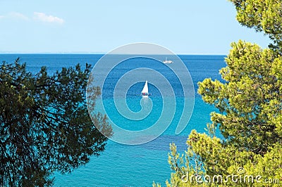 Summer resort of Halkidiki peninsula Stock Photo