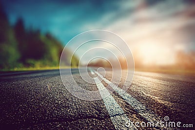 Summer road background Stock Photo