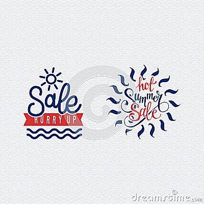 Summer sale badge vector. Vector Illustration