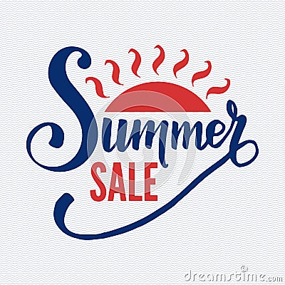 Summer sale badge vector. Vector Illustration