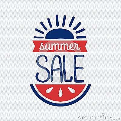 Summer sale badge vector. Vector Illustration