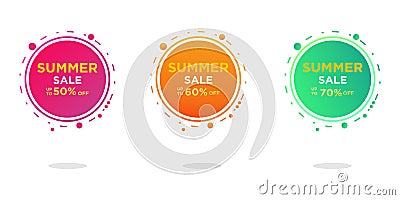 Summer sale banners modern template design set. Tropical backdrop sale Stock Photo