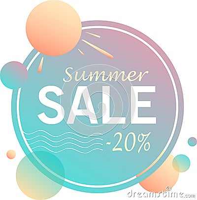 Summer sale - design of banners Vector Illustration