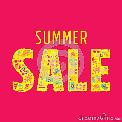 Summer sale Vector Illustration