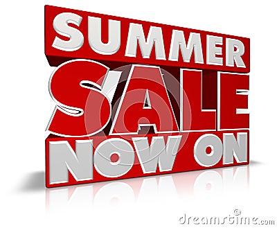 Summer Sale Now On Stock Photo