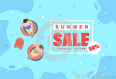 Summer sale off illustration Cartoon Illustration