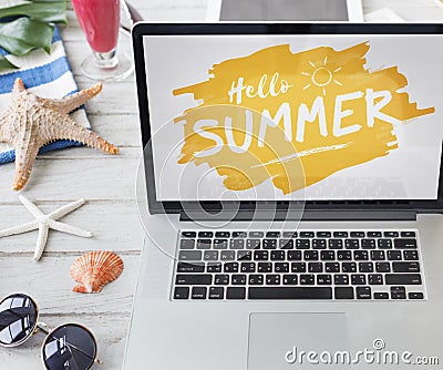 Summer Sale Promotion Discount Marketing Save Concept Stock Photo