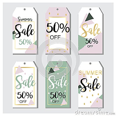 Summer Sale tags in vector Vector Illustration