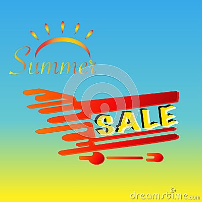 Summer sale template Vector Illustration