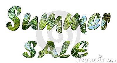 Summer Sale text sign Stock Photo