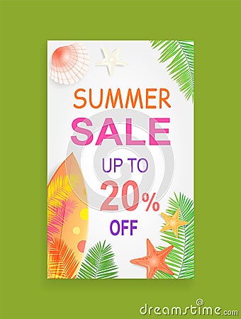 Summer Sale Vector Banner Promotion Leaflet Sample Vector Illustration