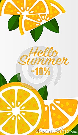 Fruits sales banners lemon , season discount leaflets set. Vector Illustration