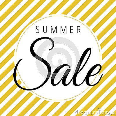 Summer sale on white and gold white background vector Vector Illustration