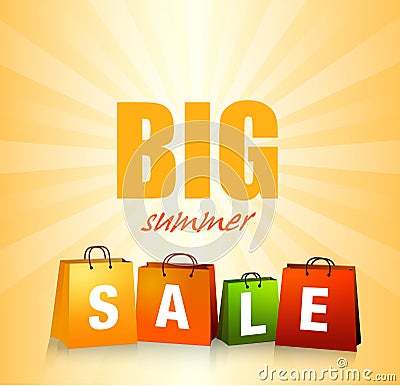 Summer Sales Background Vector Illustration