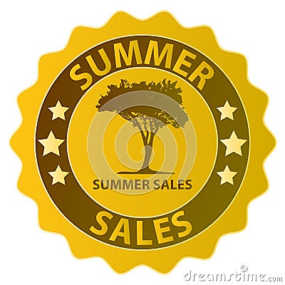 Summer sales badge Vector Illustration