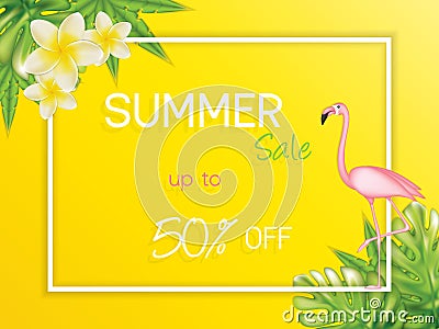 Summer sales vector design Vector Illustration