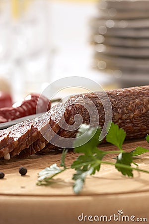 Summer sausage Stock Photo