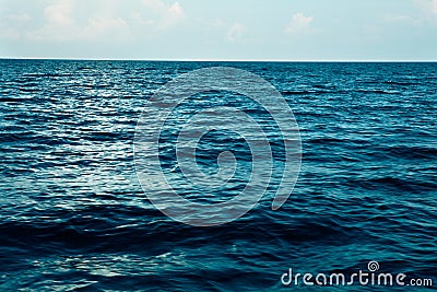 Summer sea with blue water wave. Outdoor tropical summer sea paradise.Tranquility of turquoise water Stock Photo