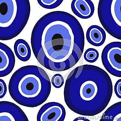 Summer seamless magic evil eye pattern for fabrics and packaging and gifts and cards and linens and wrapping paper Stock Photo