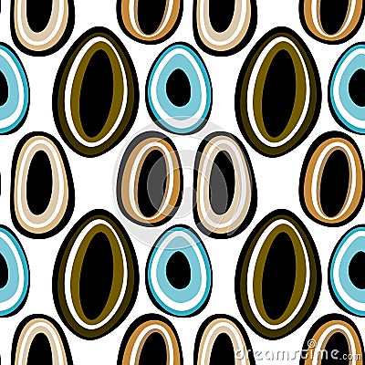 Summer seamless magic evil eye pattern for fabrics and textiles and packaging and gifts and linens and wrapping Cartoon Illustration