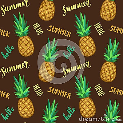 Summer seamless pattern Vector Illustration