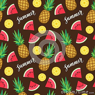 Summer seamless pattern Vector Illustration