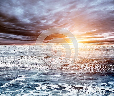 Summer seascape sunrise Stock Photo