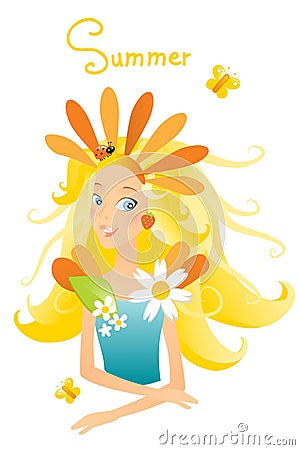 Summer season Vector Illustration