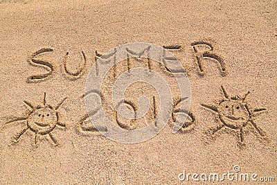 Summer 2016 sign Stock Photo