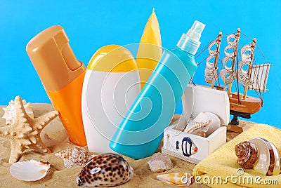 Summer skin care Stock Photo