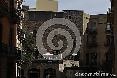 Barcellona Summer Skyline Stock Photo