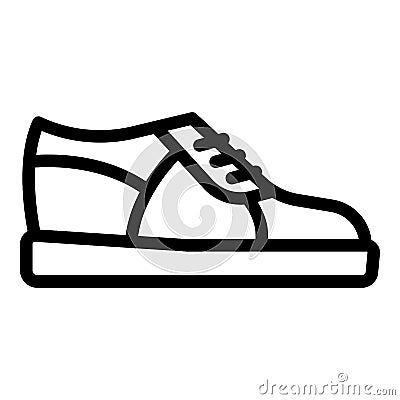 Summer sneakers icon, outline style Vector Illustration